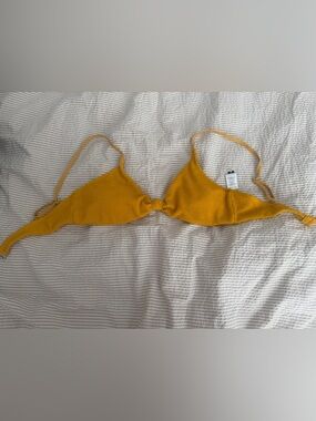 Dippin' Daisy's Textured Mustard Yellow Bikini Top